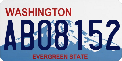 WA license plate ABO8152