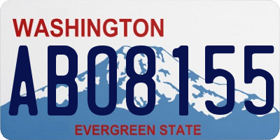 WA license plate ABO8155