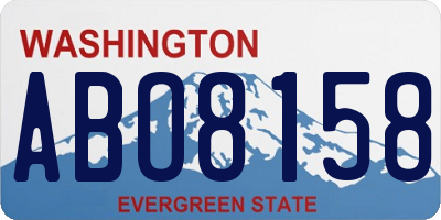 WA license plate ABO8158