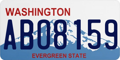 WA license plate ABO8159