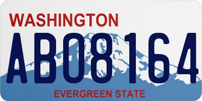 WA license plate ABO8164