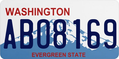 WA license plate ABO8169