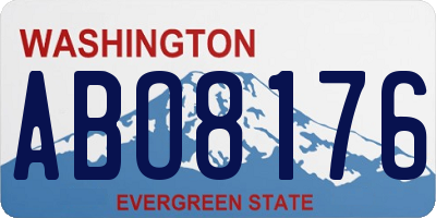 WA license plate ABO8176