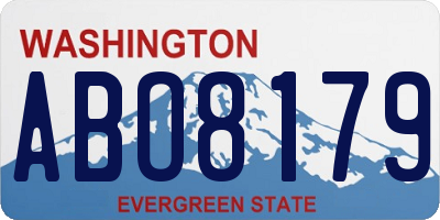 WA license plate ABO8179