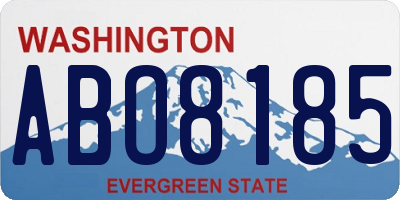 WA license plate ABO8185