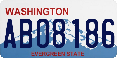 WA license plate ABO8186