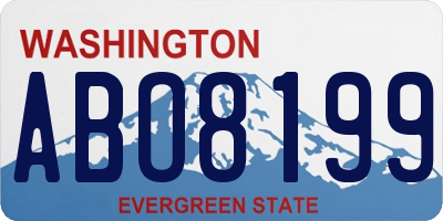WA license plate ABO8199