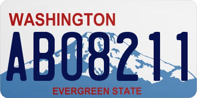 WA license plate ABO8211