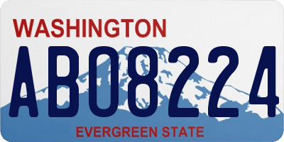 WA license plate ABO8224