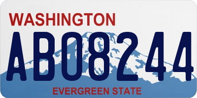 WA license plate ABO8244