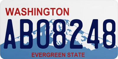 WA license plate ABO8248