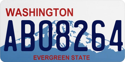 WA license plate ABO8264