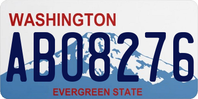 WA license plate ABO8276