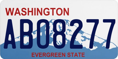 WA license plate ABO8277