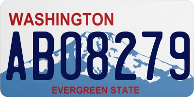 WA license plate ABO8279