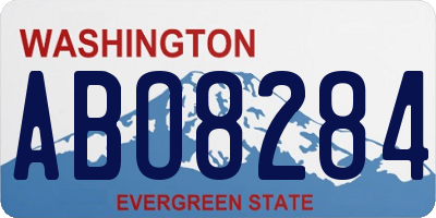WA license plate ABO8284