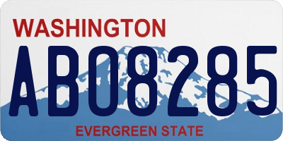 WA license plate ABO8285