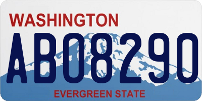 WA license plate ABO8290