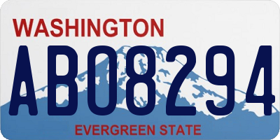 WA license plate ABO8294