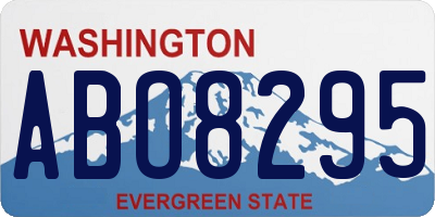 WA license plate ABO8295