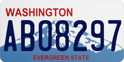 WA license plate ABO8297