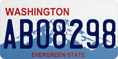 WA license plate ABO8298