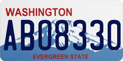 WA license plate ABO8330