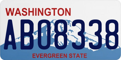 WA license plate ABO8338