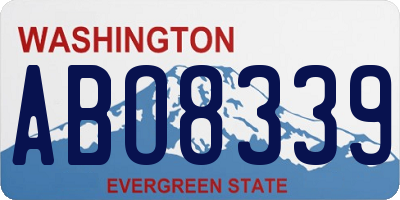 WA license plate ABO8339