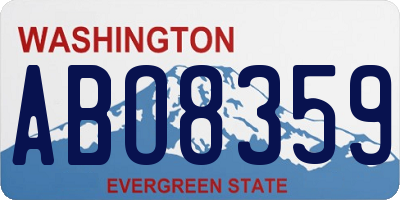 WA license plate ABO8359