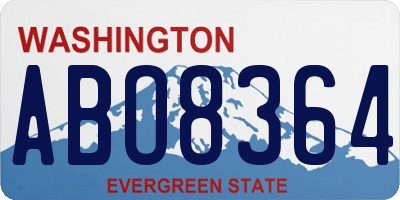 WA license plate ABO8364