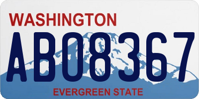 WA license plate ABO8367