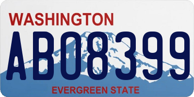 WA license plate ABO8399