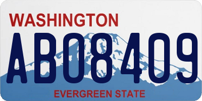 WA license plate ABO8409