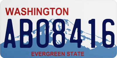 WA license plate ABO8416