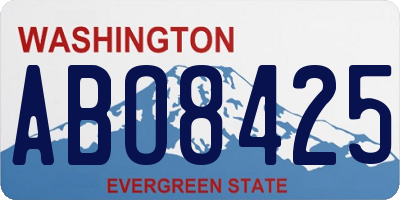 WA license plate ABO8425