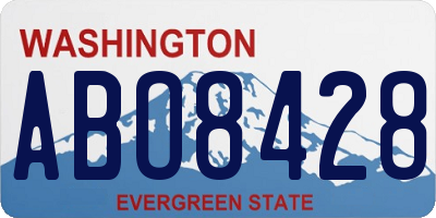 WA license plate ABO8428