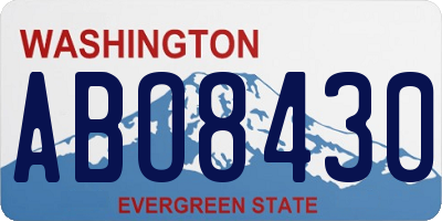 WA license plate ABO8430