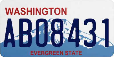 WA license plate ABO8431