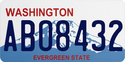 WA license plate ABO8432