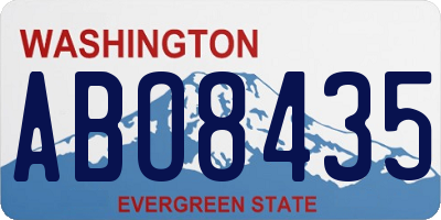 WA license plate ABO8435