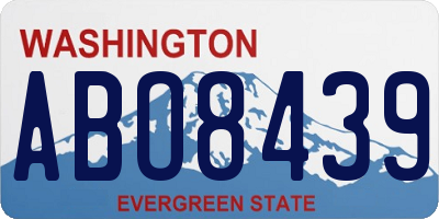 WA license plate ABO8439