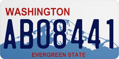 WA license plate ABO8441