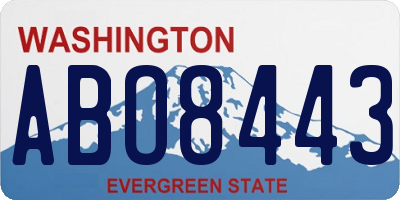 WA license plate ABO8443