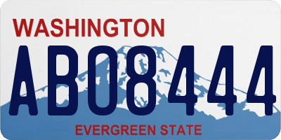 WA license plate ABO8444