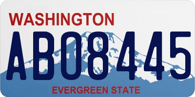 WA license plate ABO8445