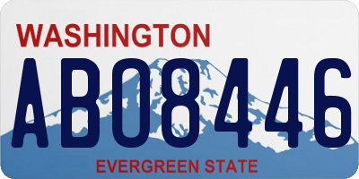 WA license plate ABO8446