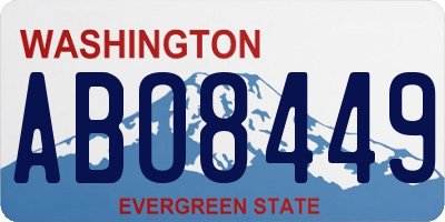 WA license plate ABO8449