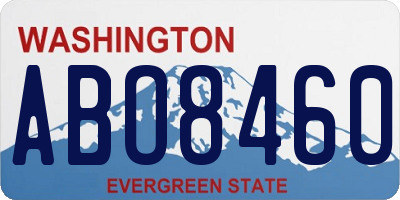 WA license plate ABO8460