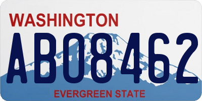 WA license plate ABO8462